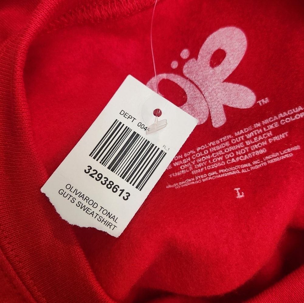 Olivia Rodrigo Guts Tonal Red Sweatshirt - Picture 6 of 6